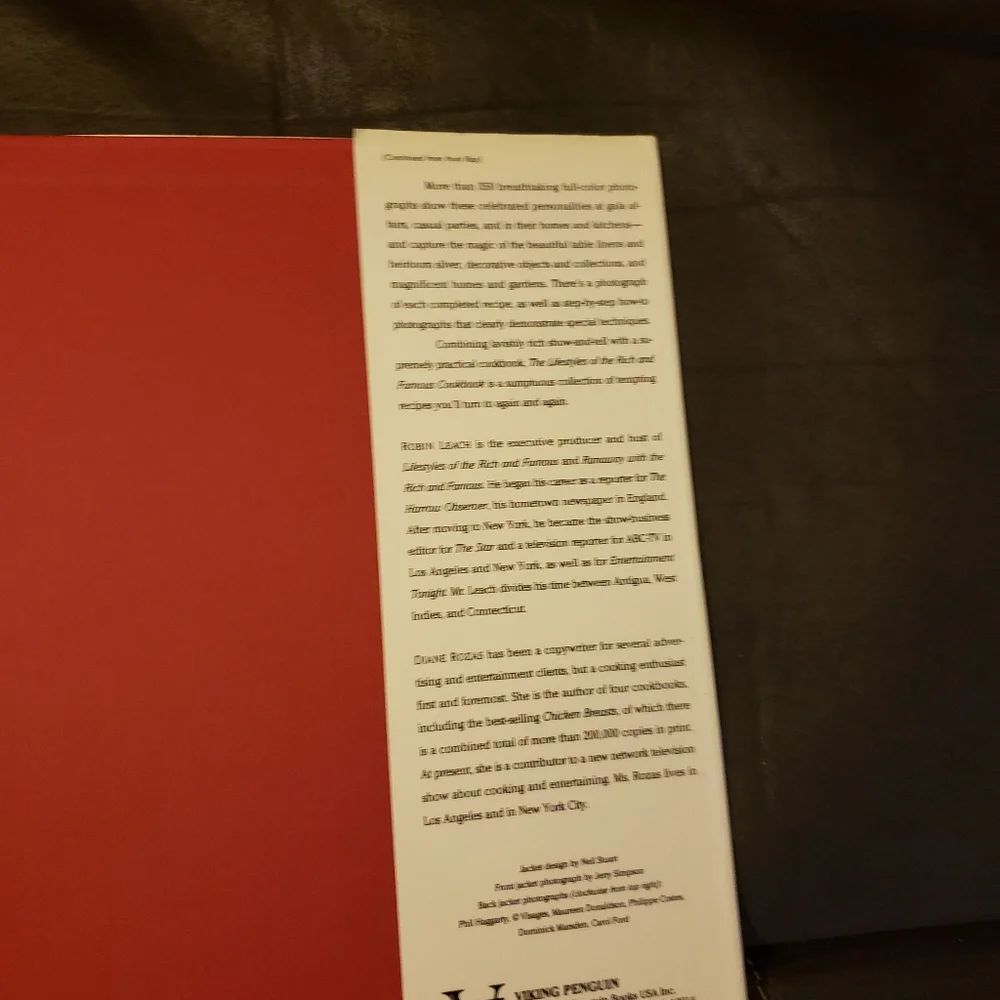 The Life Styles of‎ the Rich and Bamous Cookbook  Hardback